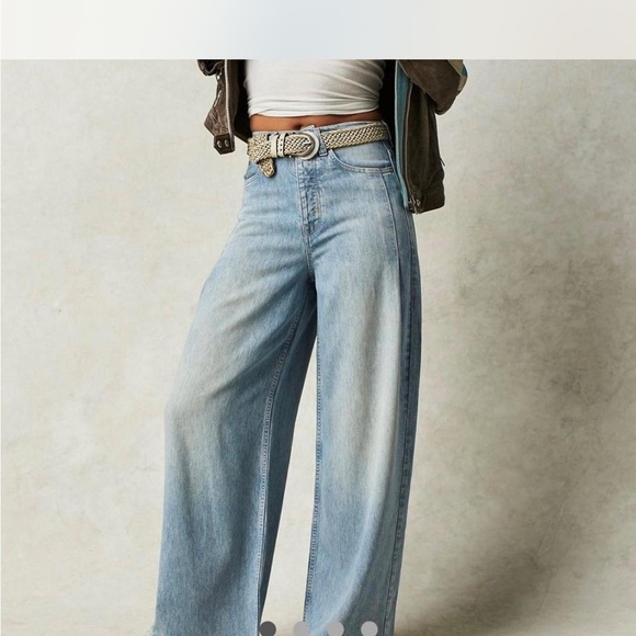 We The Free Denim - We The Free Wide Leg Jeans, Size 31
